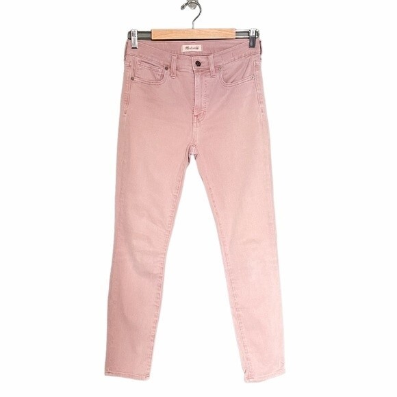 Madewell Jeans 9” High Riser Skinny Skinny Crop Dusty Pink Wash Size 27 | 4 - Picture 2 of 12